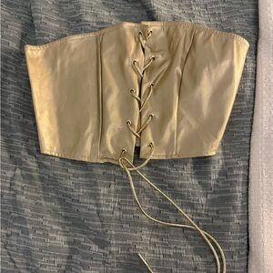 LOVE J CROP LACE BUSTIER TOP